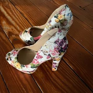 Floral Print Heels